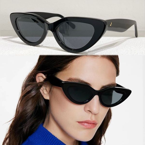 

polarized lens women cat eye sunglasses z1610 frame black glasses custom logo gold-color initials on left temple designer eyeglasses fashion, White;black