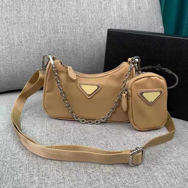 

new designer fashion shoulder bags nylon handbags luxury women's purse lady crossbody bag chain messenger bag