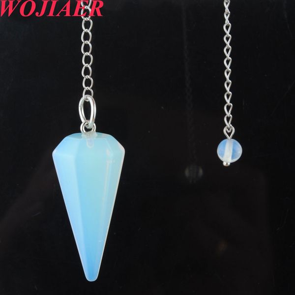 

healing divination crystal pendant biolocation natural gem stone quartz chain men jewelry reiki hexagon pendulums bo933, Silver