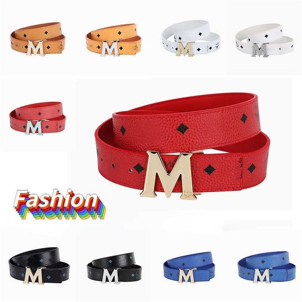 

elling famous brand designer fashion letter m buckle men's and women's waist belt classic luxury man boy blac308a, Black;brown