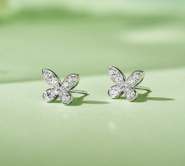 

v gold material luxury quality charm mini stud earring with diamond have stamp ps7248a, Golden