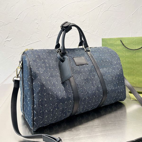 

canvas duffel bags travel pouches totes bag men luggage purse shoulder crossbody bag genuine leather strap train cases interior zip pocket f