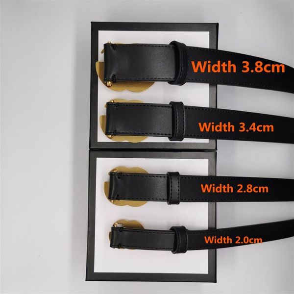 

men designers belts women waistband ceinture double g brass buckle genuine leather classical designer belt width 2 0cm3 0cm 3 4cm lengt2474, Black;brown