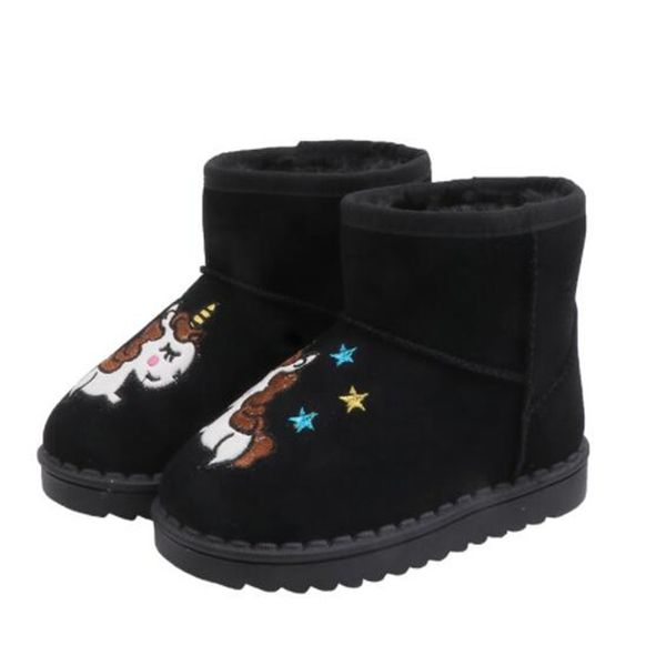 

New Kids Boys Girls Children Thicken Warm Snow Boots Child Toddler Baby Winter Shoes 3692, White
