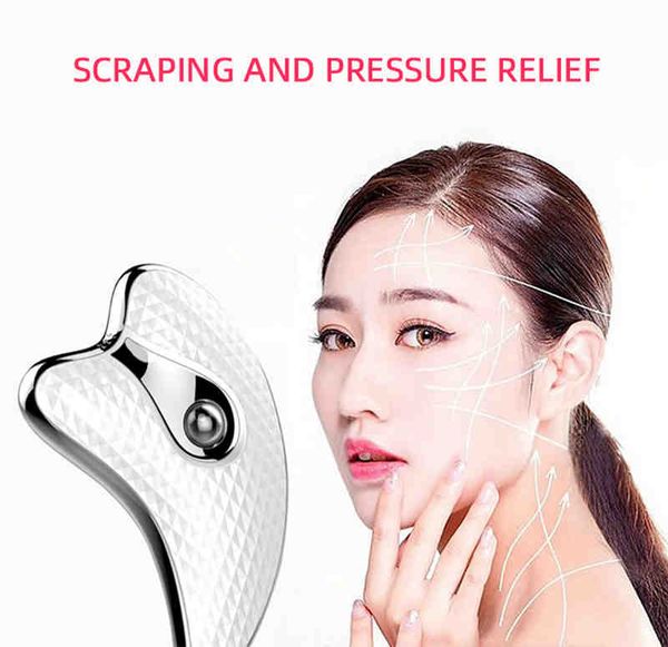 

electric facial scraper beauty items guasha scraping facial massager led light microcurrent skin rejuvenation body massage machine face lift