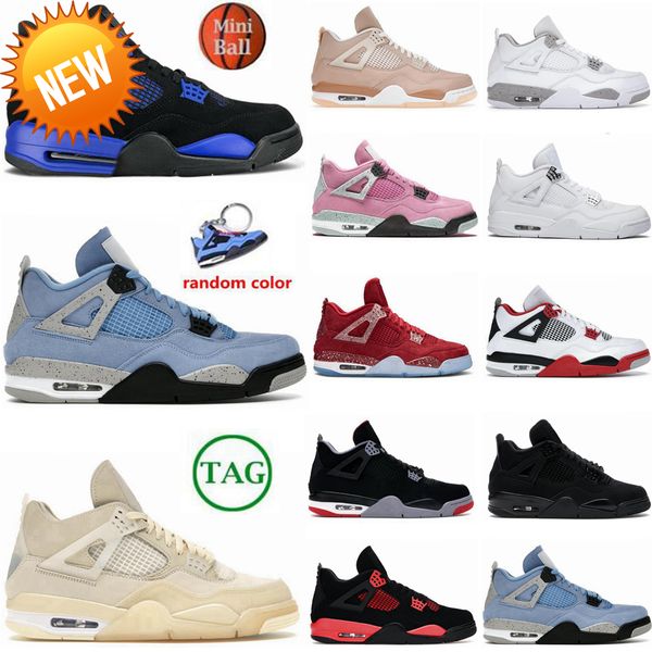 

new jumpman 4 og 4s sail oreo shimmer mens basketball shoes university blue black cat red thunder pure money hyper royal men women sneakers