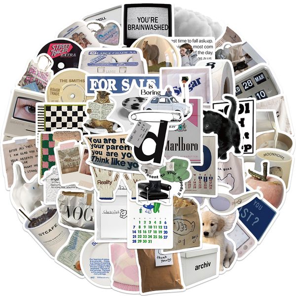 

57pcs cartoon ins stickers skate accessories vinyl waterproof graffiti sticker for skateboard lapluggage car decals party decor