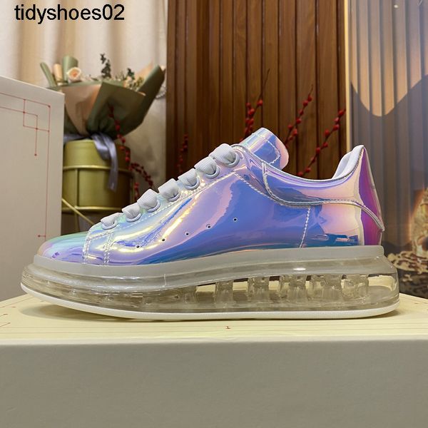 

2022 new mueen sting daddy shoes air cushion sole mirror cowhide lace round head thick sole elevated casual men's shoe fashion, Black