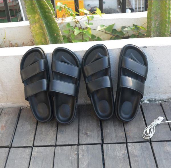 

luxury slipper designer sandal italy brand slides women slippers flat bottom flip flop sneakers boots casual shoe by hoe99 p42, Black