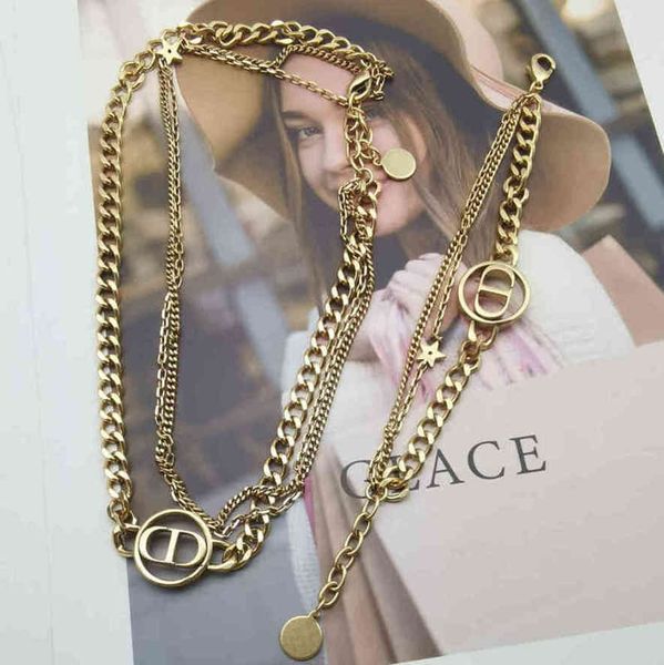 

pendant necklaces hip hop multilayer bronze necklace bracelet female jewel exclusive sale4px0, Silver