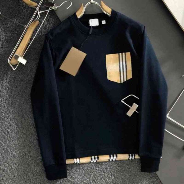 

men's hoodies sweatshirts 22ss mens hoodie sweatshirt burb designer sweater tb embroidery long sleeve tshirt men women pullover sweater, Black