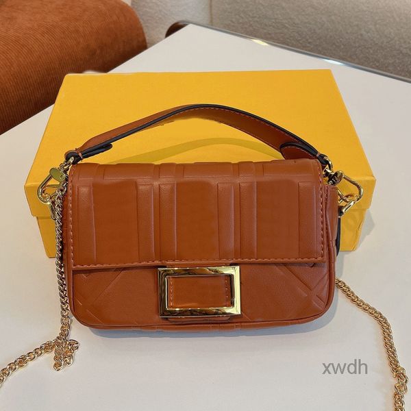 

evening bags crossbody baguette bag small handbags purse magnetic buckle closure plain wallets raised printing golden chain 19cmmulti poche