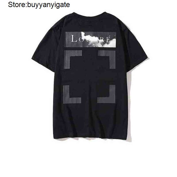 

fashion offs brand luxury mens t shirts designers high-quality t-shirt cotton loose arrow badge original bags women tees casual sport dj3j, White;black