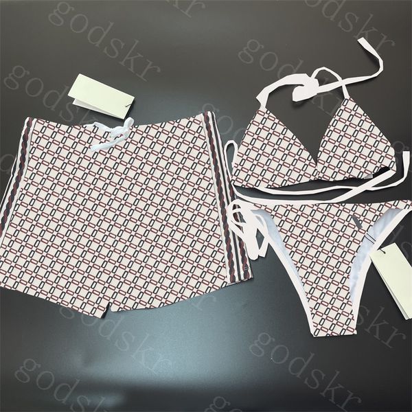 

lovers swimwear small letter print swimsuit latest mens beach shorts womens bikini set, White;black