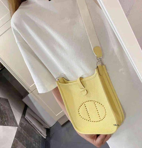 

designer evelin bags herme 2022 hollow out bucket leather litchi pattern womens single shoulder messenger mobile phone have