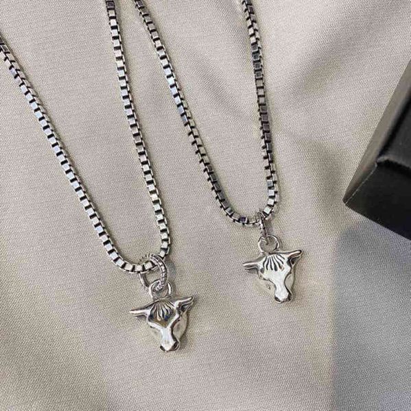 

pendant necklaces s925 silver tauren necklace box chain bullish fashion personality gift exclusive design jewel exclusive saleq4ka
