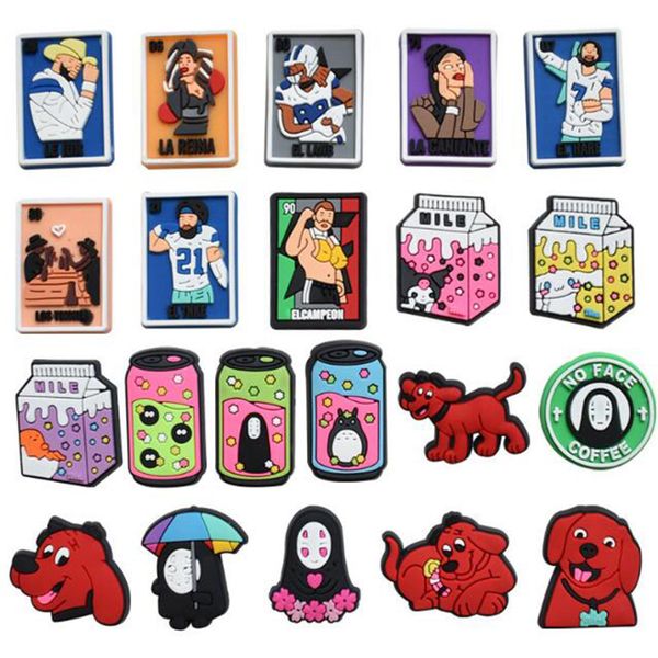 

wholesale anime cartoon croc charms shoes and accessories shoe decorations custom shoe charm, White;pink