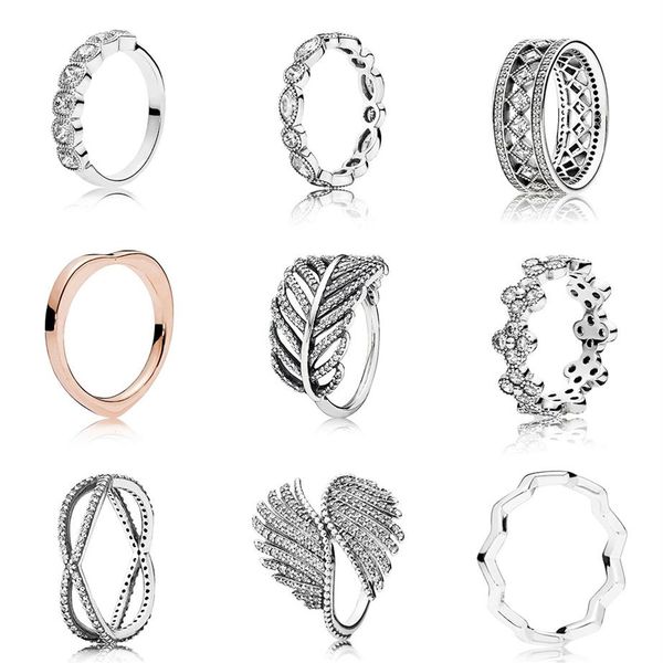 

2019 new 100% 925 sterling silver pandora ring 191019cz 190940cz 191007cz 187379 190886cz 191000 190930cz 190960cz 197752235x