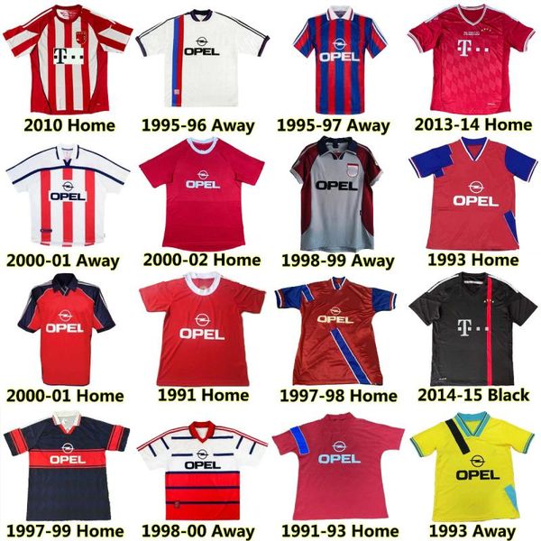 

98 99 retro soccer jerseys matthaus classic papin 14 15 santa cruz daei elber 00 01 02 zickle scholl91 92 93 man football shirts vintage pot, Black
