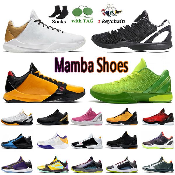 

6 protro 5 all-star basketball shoes mens trainers big stage parade mambacita bruce lee del sol grinch white black metallic gold eybl green