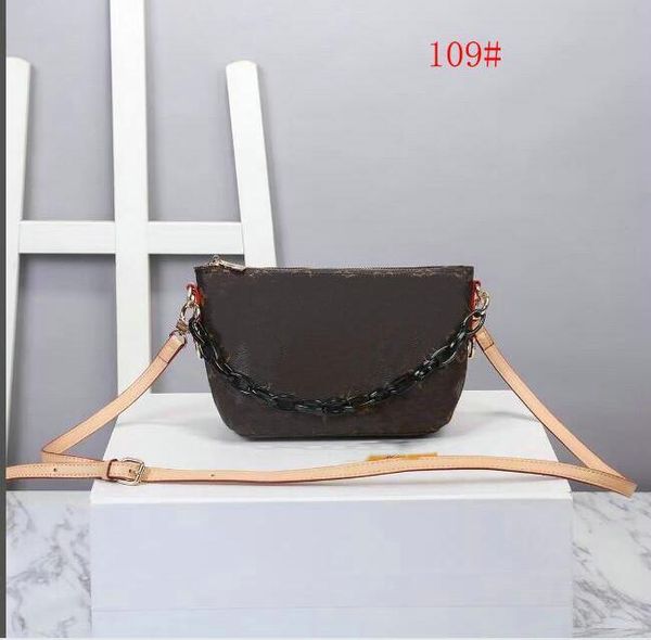 

Top quality leather Women's crossbody Bags Designer mylon fashion Chain wallet Camera Cases card pockets handbag Shoulder Bag109# 26x16x10cm, Black/flower