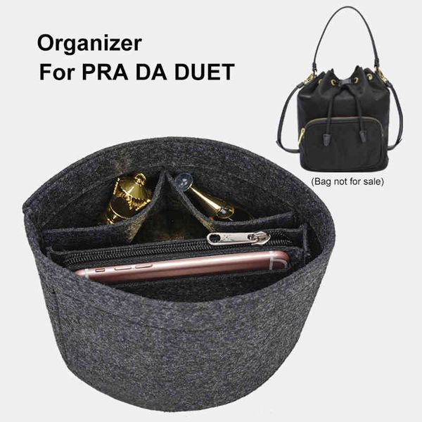 

bag organizer evening s for p duet rada felt cloth inert makeup handbag linner travel storage shaper inner pure cometic toiletry 220922, Blue;pink