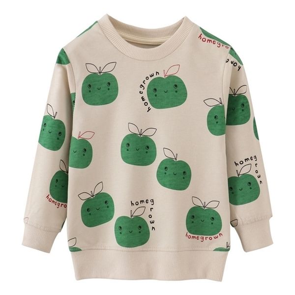 

pullover jumping meters arrival apples print girls sweatshirts selling childrens clothes long sleeve autumn shirts 220922, Blue