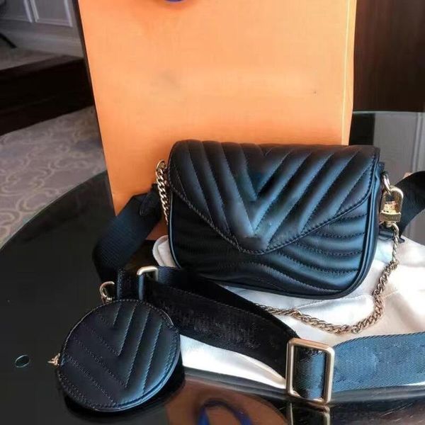

2022 multi pochette accessories 3 piece sets shoulder bag women fashion leather handbag woman chain crossbody bags storage totes coin purse
