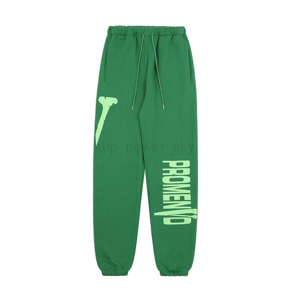 

mens pants vloness designer trousers new style green casual pants fashion brand big v comfortable men womenss sports terry, Black