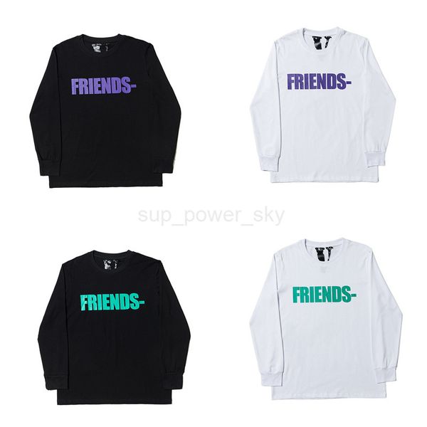 

mens hoodies vloness designer new sweatshirts fashion brand purple label green label big v printing womens casual long sleeve t-shirt autumn, Black