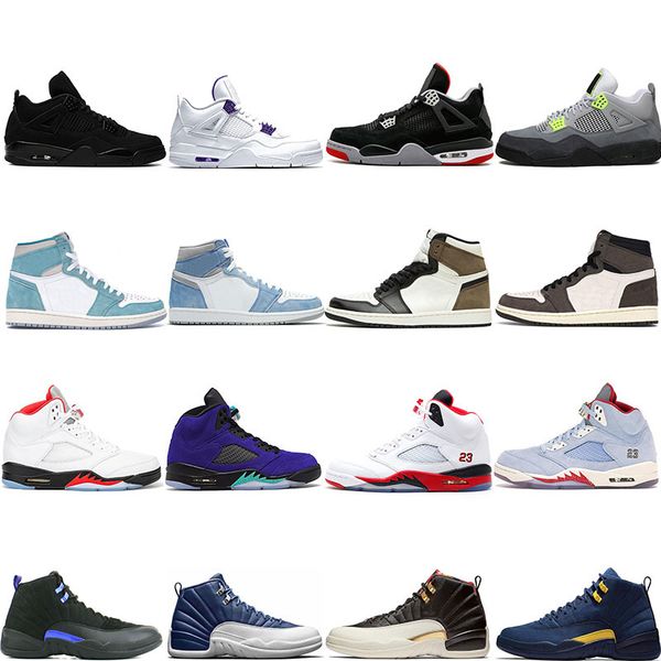 

basketball shoes trainers sneakers turbo green hyper royal dark mocha cactus jack alternate grape ice blue black cat neon bred new men 1s 4s