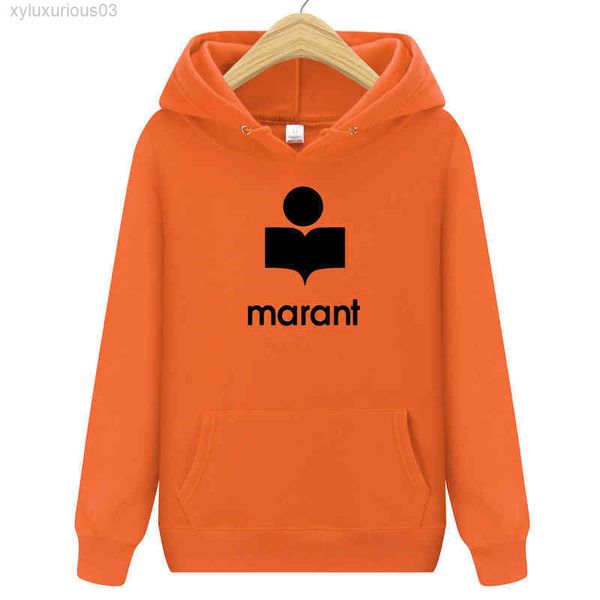 

hoodie 2021 autumn winter marant men's and women's fleece long sleeve sweater sweatshirt, Black