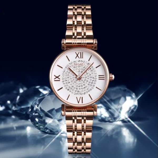 

elegant temperament creative fashion steel belt women's watch, Slivery;golden