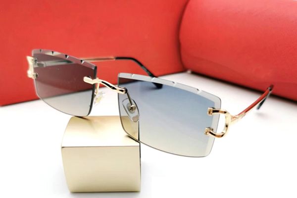 

sunglasses mens 838s carti frameless hand made acetate temple spring hinge business affairs anti uv multi rectangle man screwdriver sun glas, White;black