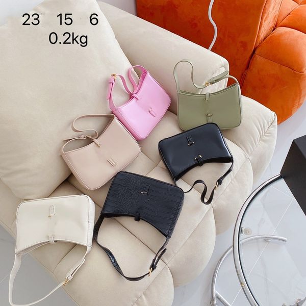 

luxury alar handbags fashion metal letter one shoulder bags big girls pu leahter princess bag a9122, Black