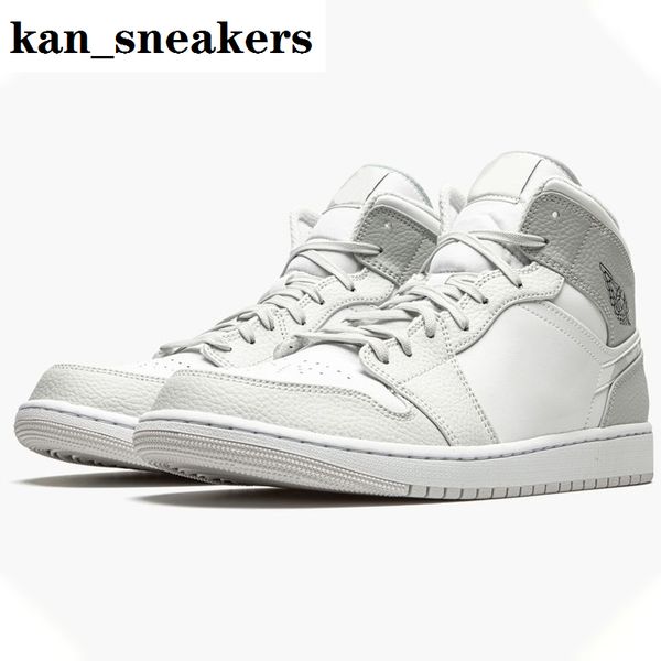 

jumpman 1 mid white camo white/pn dust-grey fog basketball shoes whitex men/women outdoor sneakers sports with original box fast, Black