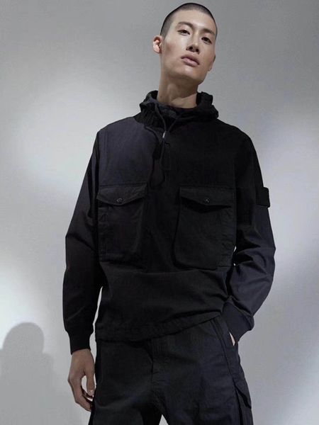

men s hoodies sweatshirts spring and autumn jacket sticker korean youth leisure trend hip hop 220922, Black