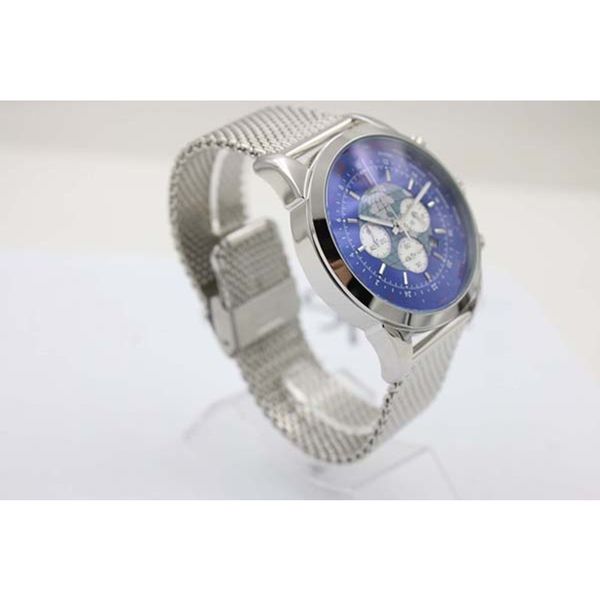 

limited edition transocean chronograph b01 unitime worldtimer quartz chronograph mens wristwatch phantom blue face stainless steel male watc