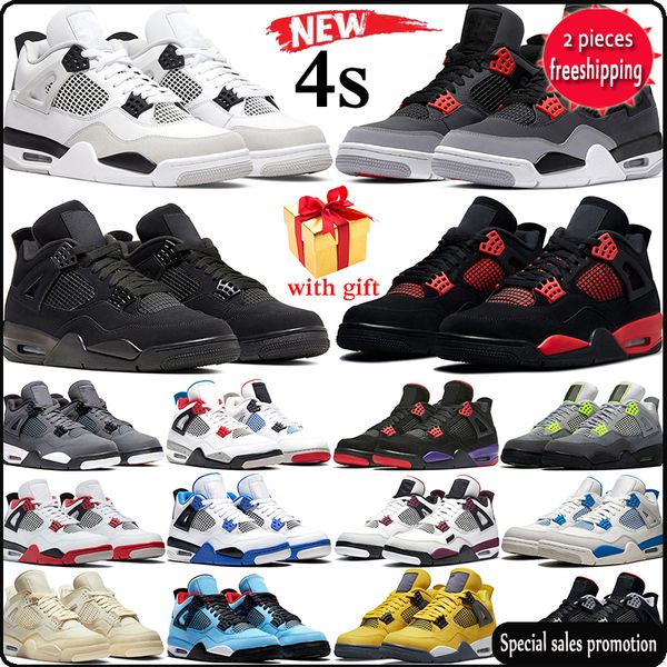 

4s basketball shoes men women infrared 4 military black sail university blue black cat fire red thunder royalty neon dark mocha pine green