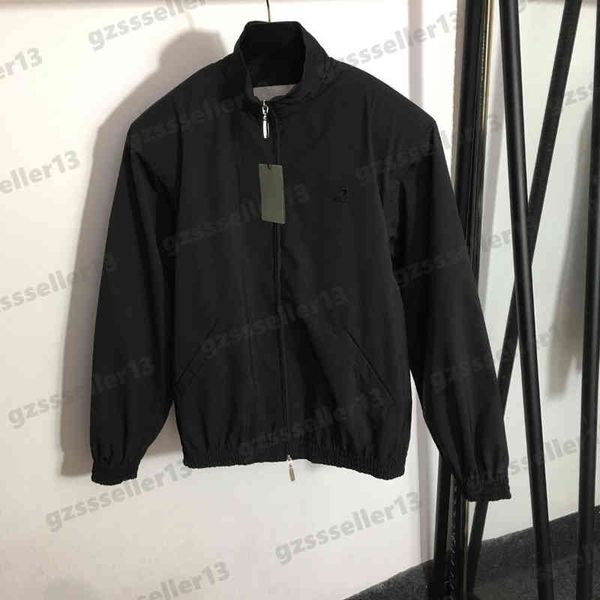 

designer womens jackets embroidered letter logo on chest jackets fashion casual stand collar long sleeve zip jacket women clothing 0912, Black;brown
