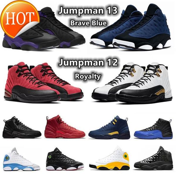 

jumpman 12 13 mens basketball shoes 13s brave blue houndstooth court purple obsidian red flint del sol utility royalty twist flu game 12s