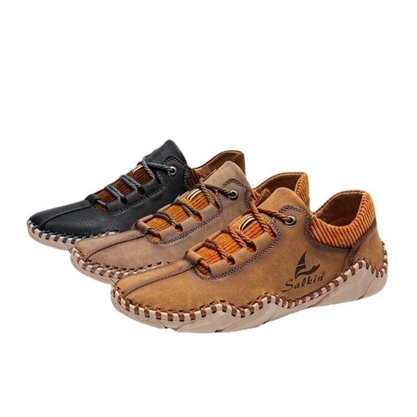 

dress shoes fashion men's casual men driving comfortable loafers breathable mens flats 220922, Black
