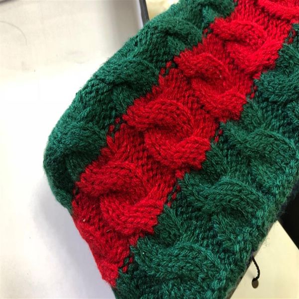 

designer elastic wool headbands knitted green with red color hair bands for men and women italy brands winter warm headband headwrap s273q, Blue;gray