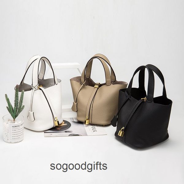 

women's designer bags picotin lock herme handbags tote bag bag 2022 new fashion food basket bag leather women's hand soft cow buck
