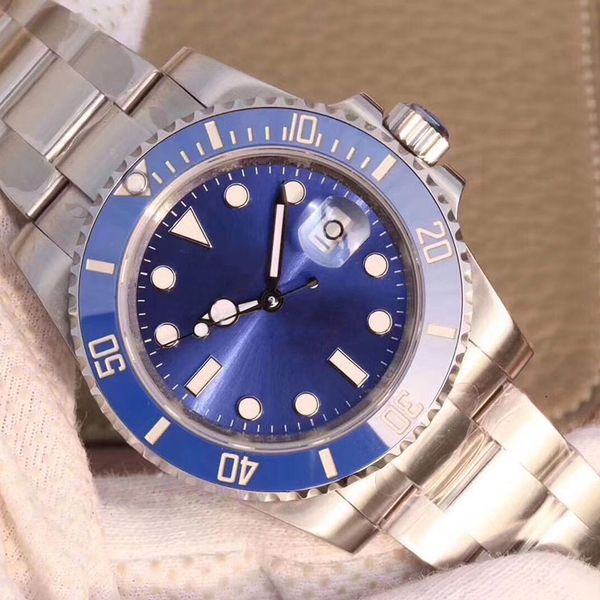 

st9 mens automatic 116619 blue watches glide lock clasp ceramic bezel chrono date stainless steel floding di lusso do