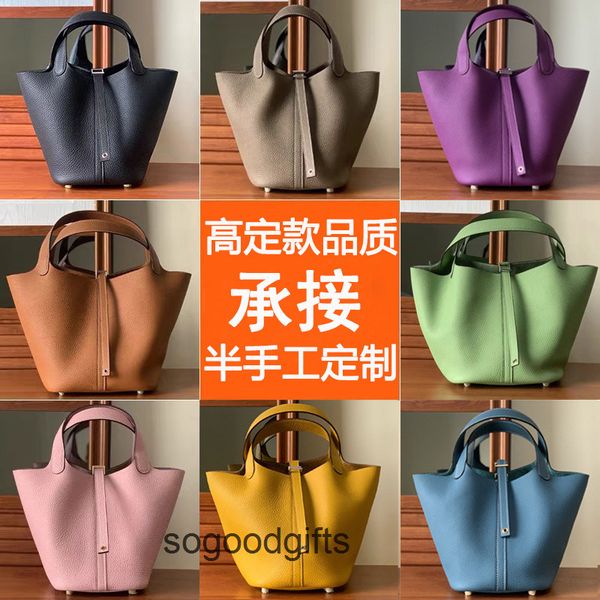 

women's designer bags picotin lock herme handbags tote bag high order vegetable basket bucket bag fashion one shoulder portable layer c