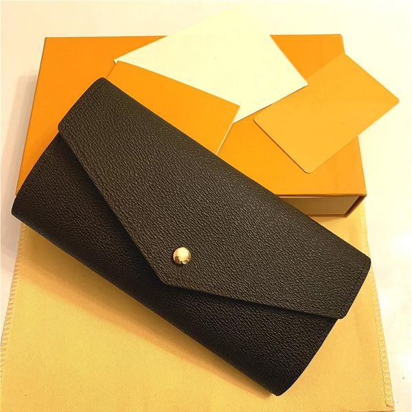 

m60531 sarah wallet designer women's long envelope flap emilie josephine wallet key card coin holder purse mini pochette accessoir251r, Red;black
