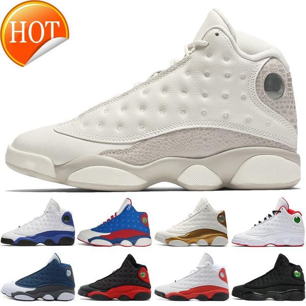 

13 13s mens basketball shoes phantom chicago gs hyper royal black cat flints bred brown history of flight men sports sneakers #1