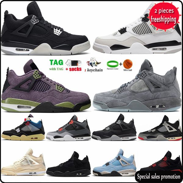 

4 basketball shoes for men women jumpman 4s military black shimmer white oreo university blue noir canvas cat fire red thunder taupe haze iv