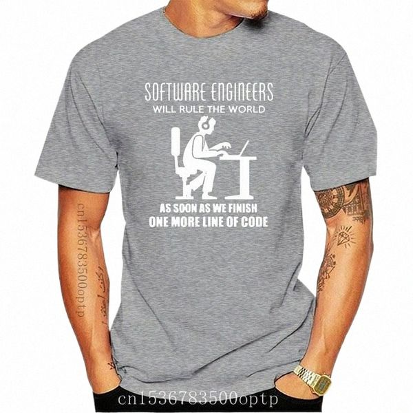 

men's t-shirts funny software engineer t shirt rule the world joke gift computer coding 3d men black male tshirt f5yh#, White;black